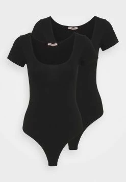 Anna Field 2PP SHORT SLEEVES BODIES - Body - Black, Mujer -ANNA FIELD Ventas 6e0586f97c504ccea7c6a5821ef118f9