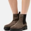Anna Field LEATHER - Botines Con Plataforma - Taupe, Mujer