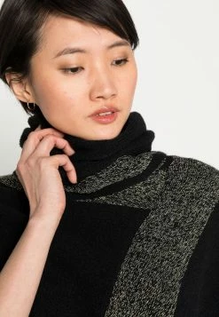 Anna Field Poncho - Black / Gold, Mujer -ANNA FIELD Ventas 6fcd65bf26b14654ad581eeb1f69b3b2