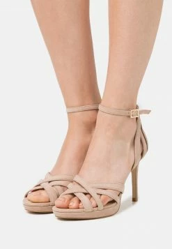 Anna Field LEATHER - Sandalias De Tacón - Beige, Mujer