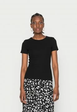 Anna Field Camiseta Básica - Black, Mujer