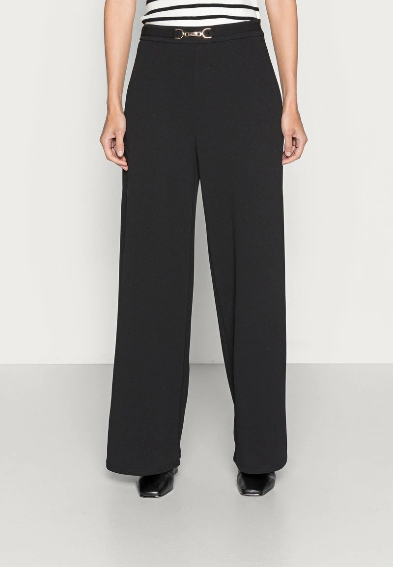 Anna Field WIDE LEG PANTS WITH DETAIL - Pantalones - Black, Mujer 3 Anna Field WIDE LEG PANTS WITH DETAIL - Pantalones - Black, Mujer