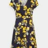 Anna Field Vestido Ligero - Dark Blue/yellow, Mujer