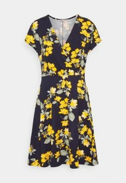 Anna Field Vestido Ligero - Dark Blue/yellow, Mujer