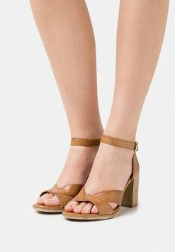 Anna Field LEATHER - Sandalias De Tacón - Light Brown, Mujer