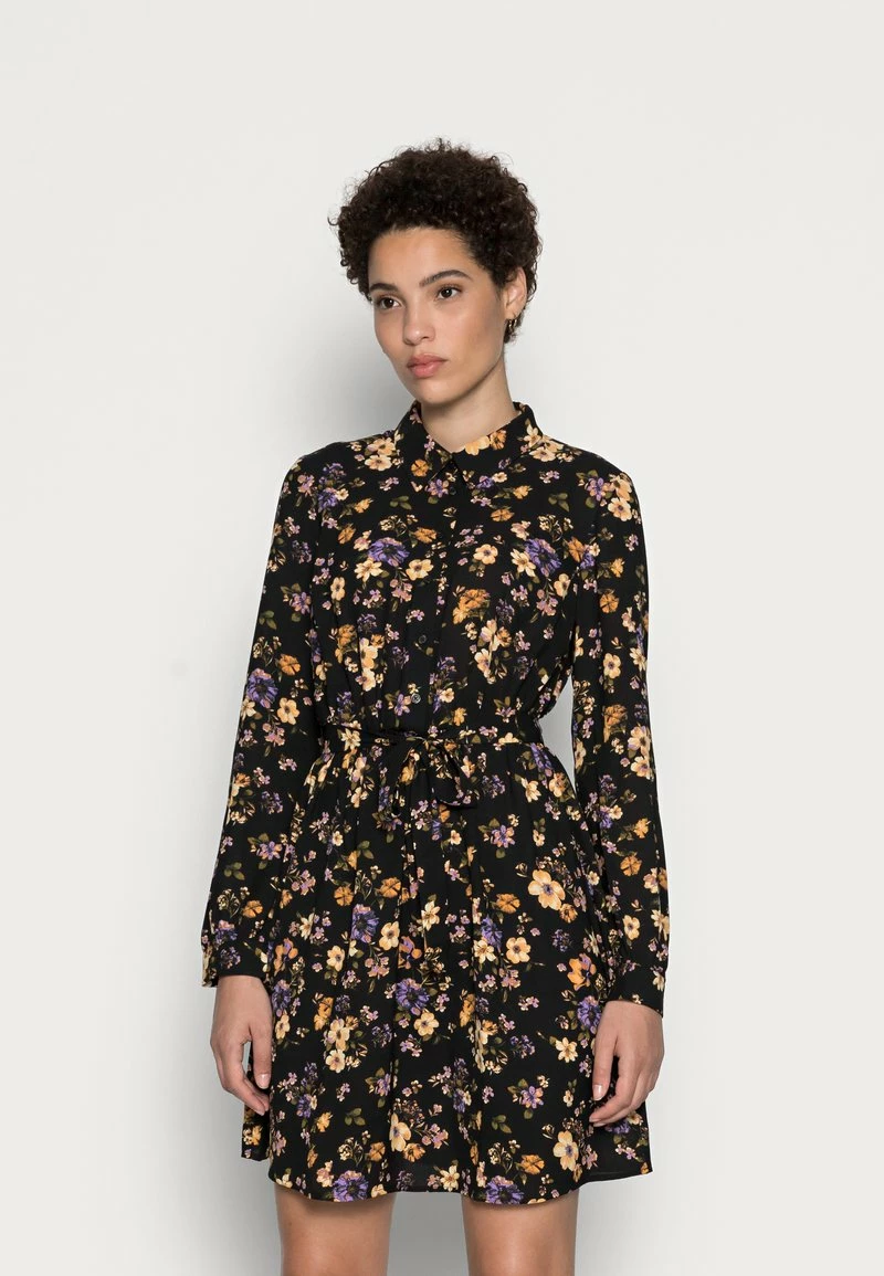 Anna Field BELTED BLOUSE DRESS - Vestido Camisero - Black/lilac, Mujer 3 Anna Field BELTED BLOUSE DRESS - Vestido Camisero - Black/lilac, Mujer