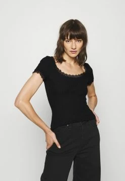 Anna Field Camiseta Básica - Black, Mujer