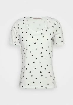 Anna Field Camiseta Estampada - White/black, Mujer