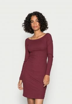 Anna Field Vestido De Punto - Bordeaux, Mujer