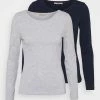 Anna Field 2 PACK - Camiseta De Manga Larga - Dark Blue/mottled Light Grey, Mujer -ANNA FIELD Ventas 8424e9f3c7da440d98b8ee587b4d1273