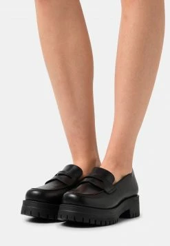 Anna Field LEATHER - Mocasines - Black, Mujer