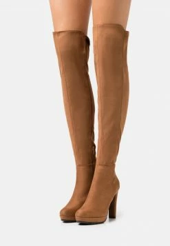 Anna Field Botas Mosqueteras - Cognac, Mujer