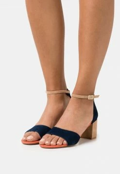 Anna Field LEATHER - Sandalias - Dark Blue, Mujer