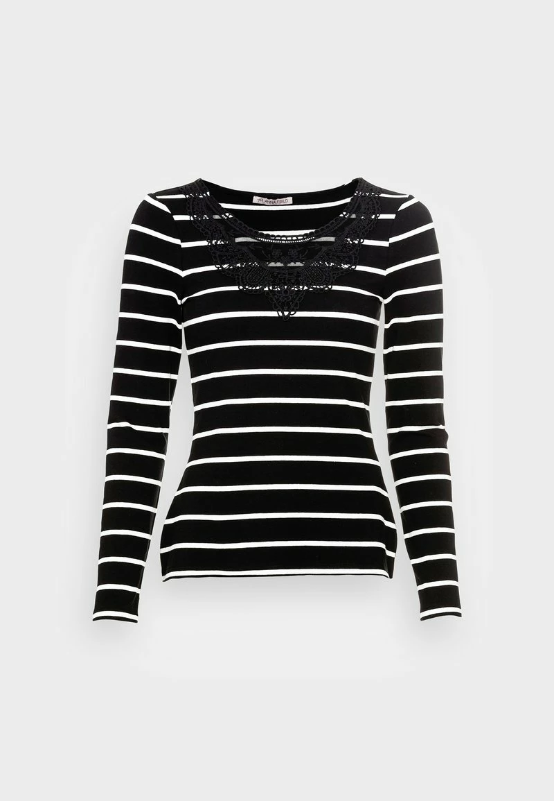 Anna Field Camiseta De Manga Larga - Black/white, Mujer 6 Anna Field Camiseta De Manga Larga - Black/white, Mujer - Imagen 4