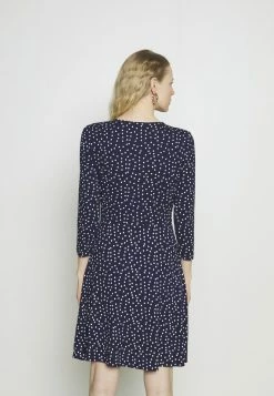 Anna Field Quarter Sleeves Wrap Mini Dress - Vestido Ligero - Dark Blue/white, Mujer -ANNA FIELD Ventas 999873dff9ba46c0a830211fa99cc0d0