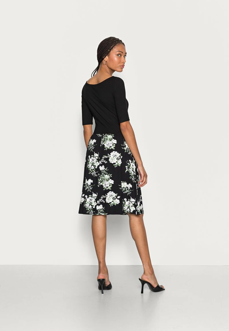 Anna Field BOAT NECK PRINT DRESS WITH SOLID SKIRT - Vestido Ligero - Black, Mujer 5 Anna Field BOAT NECK PRINT DRESS WITH SOLID SKIRT - Vestido Ligero - Black, Mujer - Imagen 3