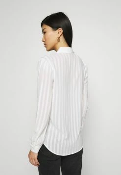 Anna Field Semi Sheer Blouse - Camisa - White, Mujer -ANNA FIELD Ventas 9b8c97e5127048c594879d0693ac8517