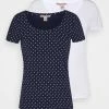 Anna Field 2ER PACK - Camiseta Estampada - Navy/white, Mujer -ANNA FIELD Ventas 9cbe316acd414fef89a8cfd7203de34f