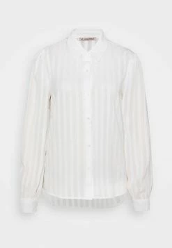 Anna Field Semi Sheer Blouse - Camisa - White, Mujer -ANNA FIELD Ventas 9f28d745fa7f4bf797be55f231d35bfa