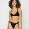 Anna Field 3PP MARGARET COTTON & LACE THONG - Tanga - Black, Mujer