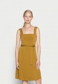 Anna Field WIDE STRAP BASIC MIDI DRESS - Vestido Informal - Brown, Mujer