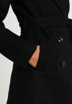 Anna Field DOUBLE BREASTED COAT WITH HOOD - Abrigo Clásico - Black, Mujer -ANNA FIELD Ventas a8a272dfb62e40559fa31ca39215d0ff