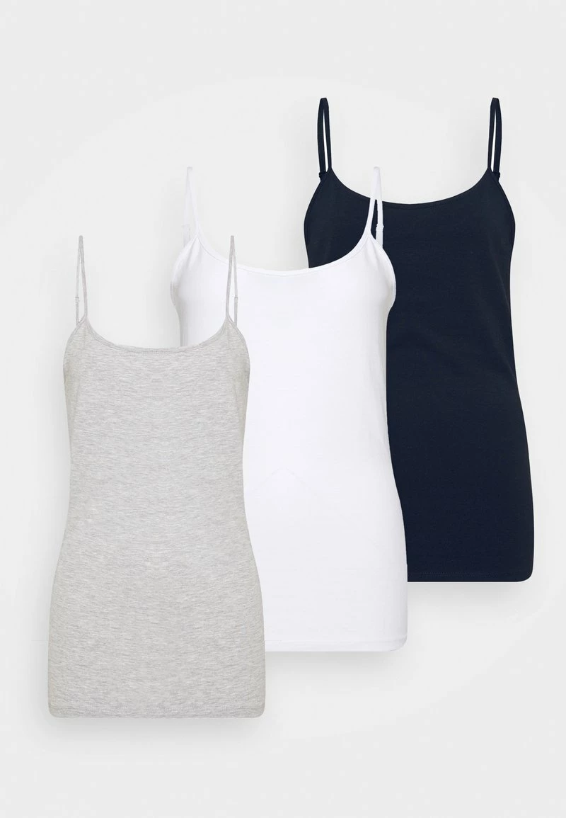 Anna Field 3er PACK - Top - White/navy/light Grey, Mujer 8 Anna Field 3er PACK - Top - White/navy/light Grey, Mujer - Imagen 6