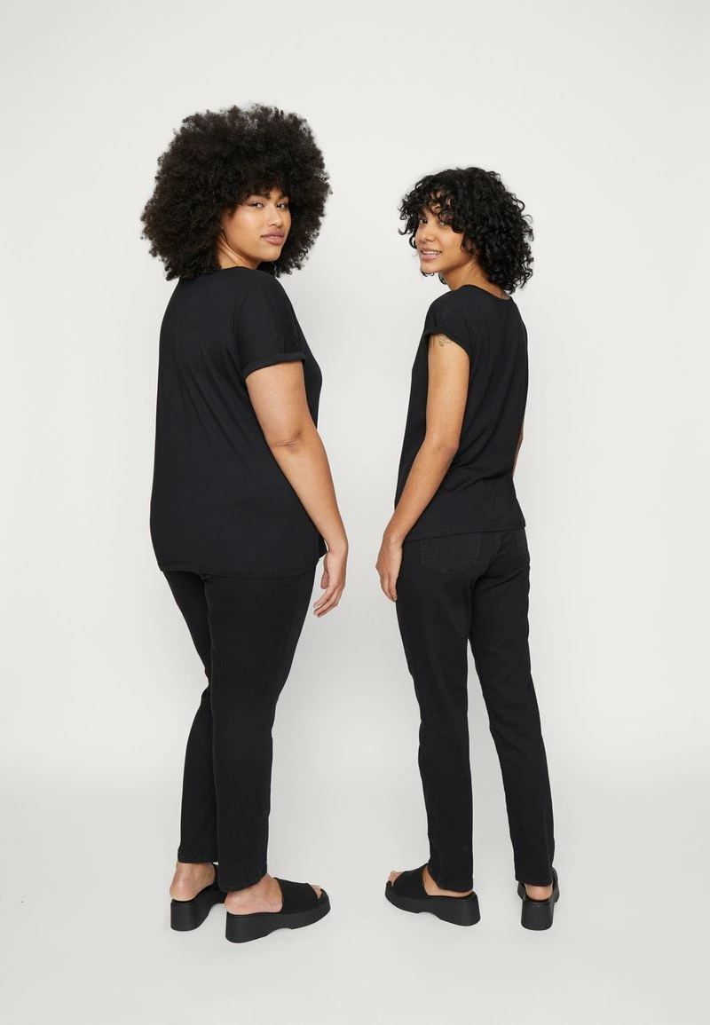 Anna Field 3 PACK - Camiseta Estampada - Light Blue/white/black, Mujer 6 Anna Field 3 PACK - Camiseta Estampada - Light Blue/white/black, Mujer - Imagen 4