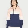 Anna Field HOODED SWEATSHIRT - Jersey Con Capucha - Dark Blue-red-pink, Mujer