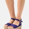 Anna Field LEATHER - Sandalias De Cuña - Dark Blue, Mujer -ANNA FIELD Ventas af0b7da36c2d499693a3958b0e0a926e