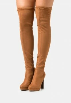 Anna Field Botas Con Plataforma - Cognac, Mujer