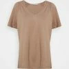 Anna Field Camiseta Básica - Light Brown, Mujer