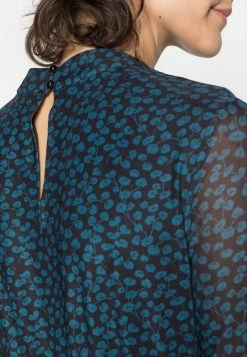 Anna Field MAXI HIGH NECK DRESS - Vestido Largo - Black/dark Blue, Mujer -ANNA FIELD Ventas bd0027713fb449798173e04cb0aac969