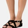 Anna Field LEATHER - Sandalias - Black, Mujer