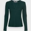 Anna Field Camiseta De Manga Larga - Dark Green, Mujer