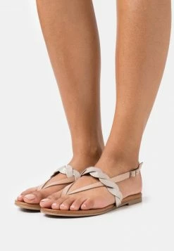 Anna Field LEATHER - Sandalias De Dedo - Beige, Mujer
