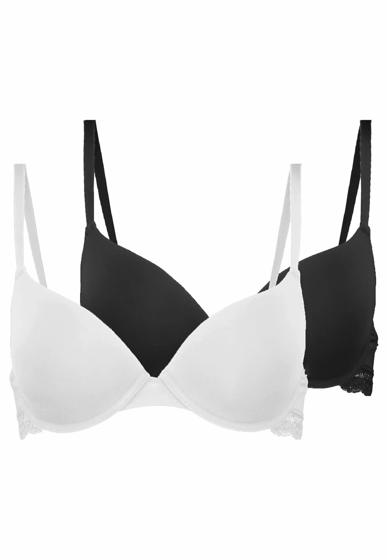 Anna Field NADINE 2PP TSHIRT BRA PLAIN MICRO W LACE WING - Sujetador Básico - Black/white, Mujer 3 Anna Field NADINE 2PP TSHIRT BRA PLAIN MICRO W LACE WING - Sujetador Básico - Black/white, Mujer