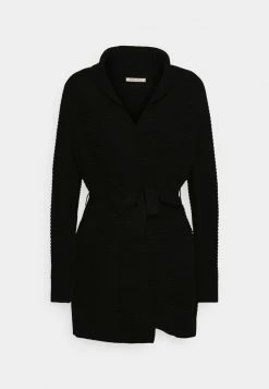 Anna Field BELTED CARDIGAN - Chaqueta De Punto - Black, Mujer