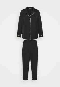 Anna Field AMANDA LONG PJ SET - Pijama - Black, Mujer
