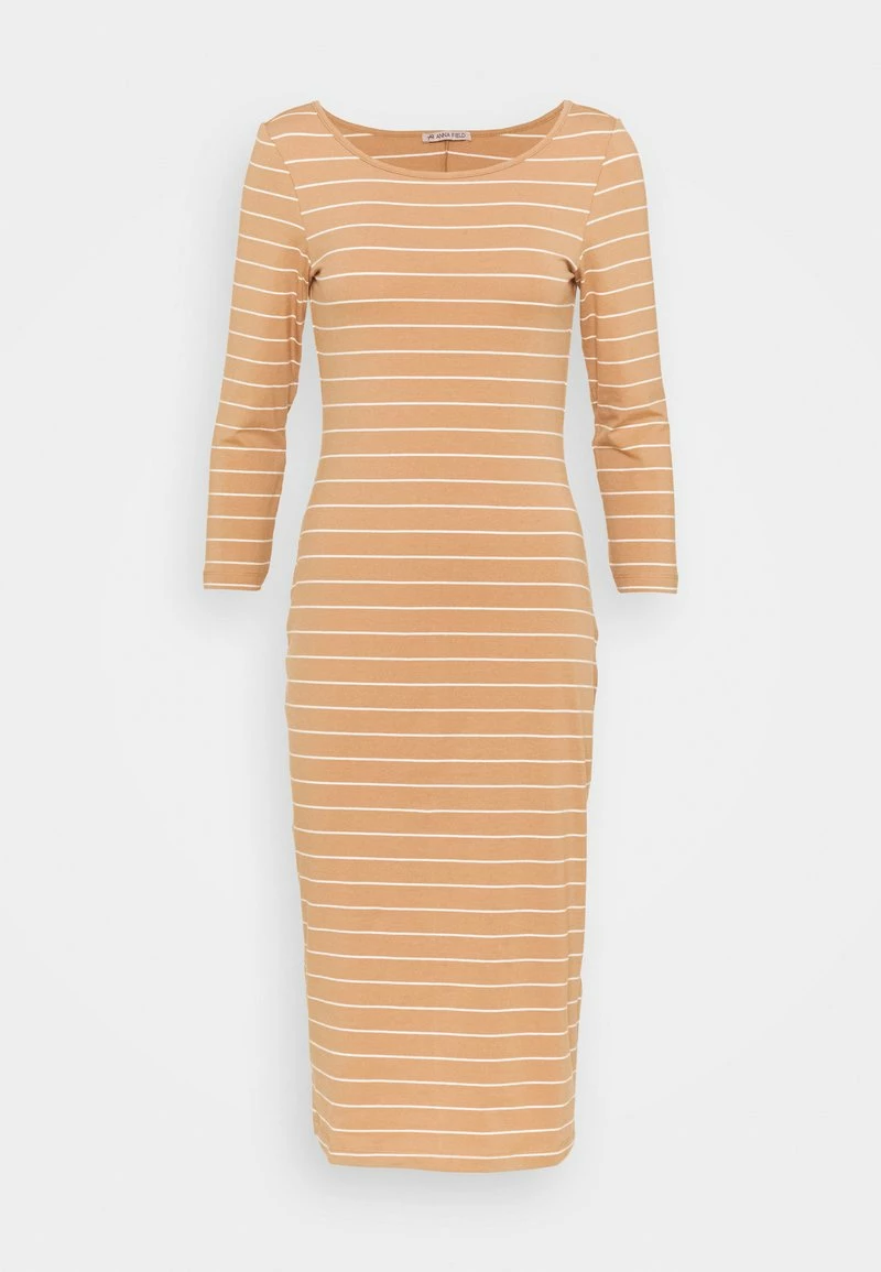 Anna Field Vestido Ligero - Camel/white, Mujer 3 Anna Field Vestido Ligero - Camel/white, Mujer