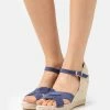 Anna Field LEATHER - Sandalias Con Plataforma - Dark Blue, Mujer