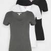Anna Field 3 PACK - Camiseta Básica - Black, White, Mujer -ANNA FIELD Ventas d8673abc075746a285714e911a623aef