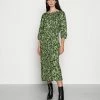 Anna Field Quarter Sleeves Elevated Casual Midi Dress - Vestido Informal - Black/green, Mujer -ANNA FIELD Ventas dad2eb3ecfd94db6b3dcc1556c0d8093