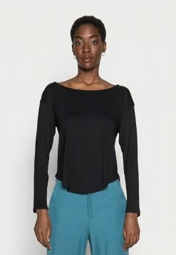 Anna Field BASIC - Camiseta De Manga Larga - Black, Mujer