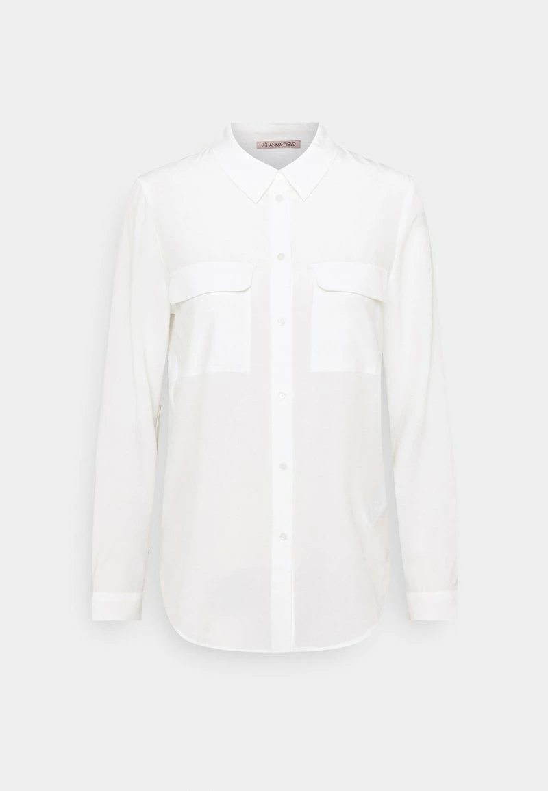 Anna Field Basic Blouse With Front Pockets - Camisa - Offwhite, Mujer 8 Anna Field Basic Blouse With Front Pockets - Camisa - Offwhite, Mujer - Imagen 6