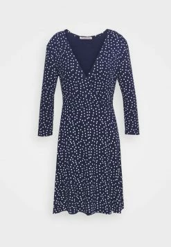 Anna Field Quarter Sleeves Wrap Mini Dress - Vestido Ligero - Dark Blue/white, Mujer -ANNA FIELD Ventas dffe642f69614b56a38a5ad1d6e82878