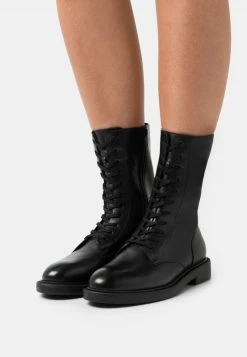 Anna Field Botines Con Cordones - Black, Mujer