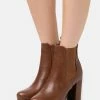 Anna Field Botines De Tacón - Cognac, Mujer