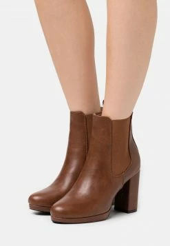 Anna Field Botines De Tacón - Cognac, Mujer