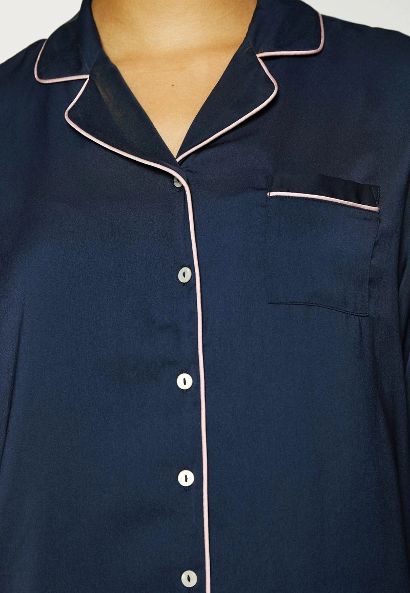 Anna Field AMANDA LONG SLEEVE SHORT SET - Pijama - Dark Blue, Mujer 8 Anna Field AMANDA LONG SLEEVE SHORT SET - Pijama - Dark Blue, Mujer - Imagen 6